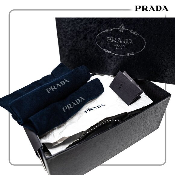 Prada Studded Wingtip Derby in Black - Embellished with Studs US10 - Picture 11 of 12